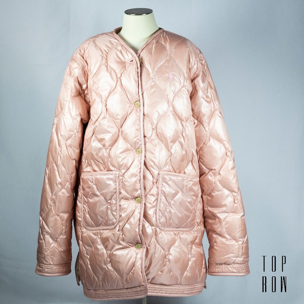 Polo Ralph Lauren Girls Quilted Teddy Fleece Reversible Jacket - Pink